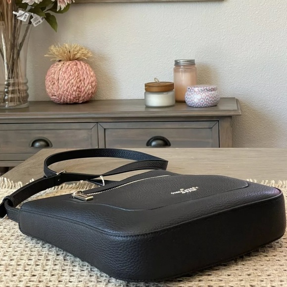 Kate spade top zip crossbody Leila black leather top zip handbag brand new - Picture 4 of 7